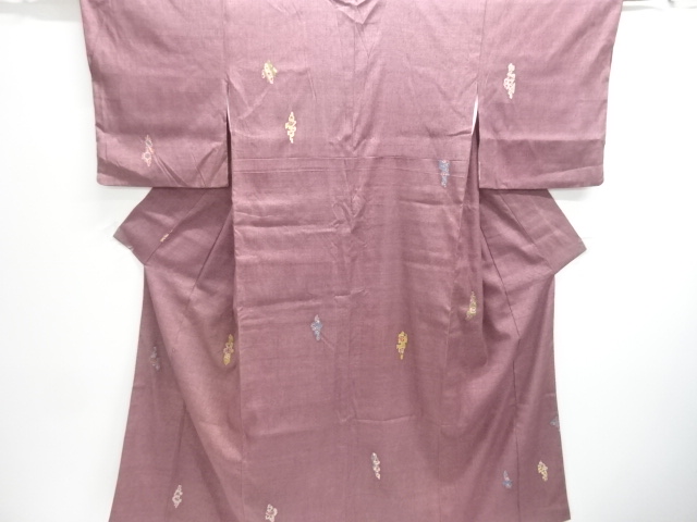 JAPANESE KIMONO / ANTIQUE TANGHUA PATTERN TSUMUGI KIMONO